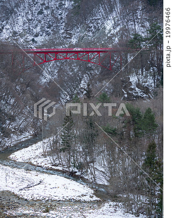 松川渓谷の赤い橋 松川渓谷の赤い橋 19976466