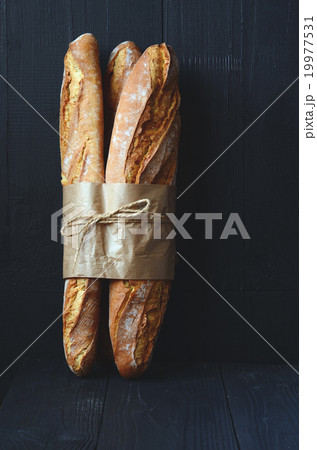 Fresh crispy baguette 19977531