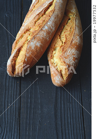 Fresh crispy baguette Fresh crispy baguette 19977532