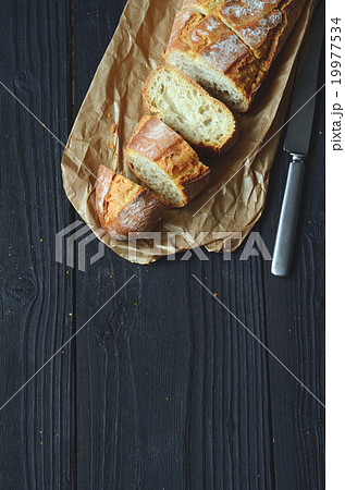 Fresh crispy baguette Fresh crispy baguette 19977534