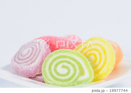 Colorful jelly with swirl texture 19977744