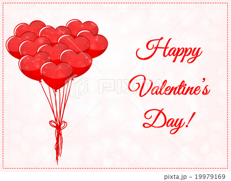 Valentines day card with balloons Valentines day card with balloons 19979169