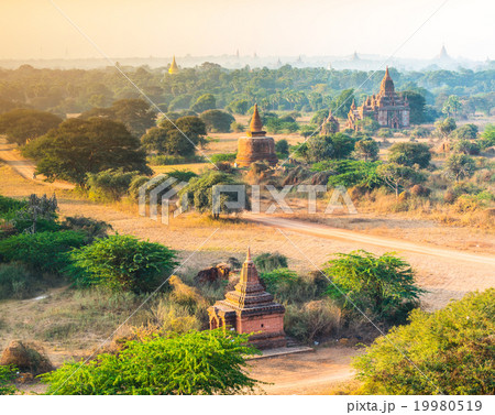 Group of ancient pagodas in Bagan, Myanmar Group of ancient pagodas in Bagan, Myanmar 19980519