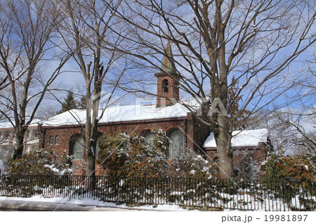 雪の碌山美術館　碌山館 19981897