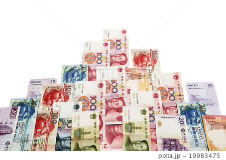 China, Macao and hong kong money bills 19983475