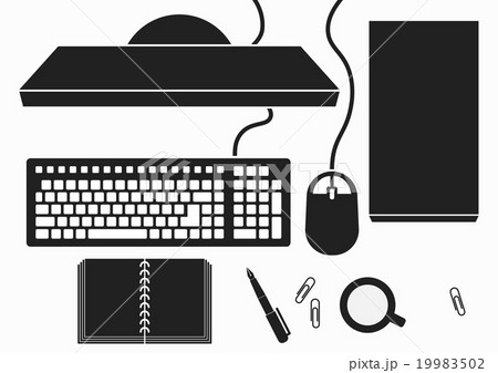 Desktop with Computer PC  19983502