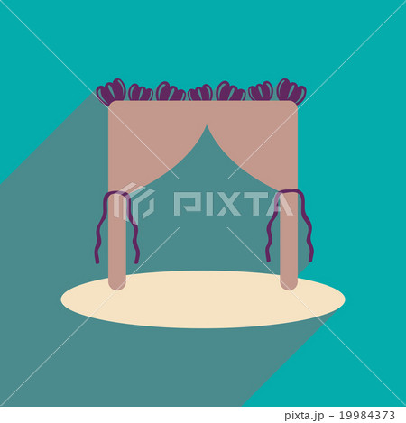 Flat web icon with long shadow wedding arch 19984373