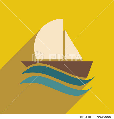 flat icon with long shadow boat sailboat 19985000
