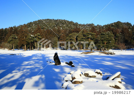 世界遺産　平泉　冬の毛越寺 19986217