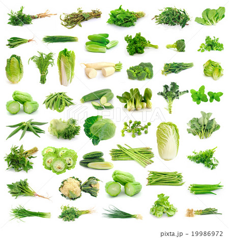 Vegetables collection isolated on white background 19986972