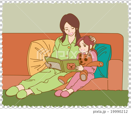 Young mother and daughter reading together at bedtime Young mother and daughter reading together at bedtime 19990212