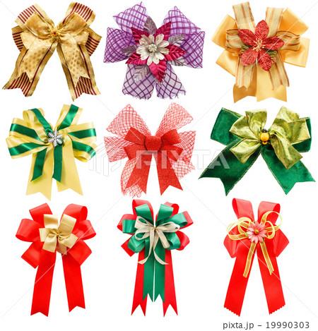 Set of colorful bows on white background(isolated) 19990303