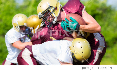 Attack at American Football Game being blocked 19991191
