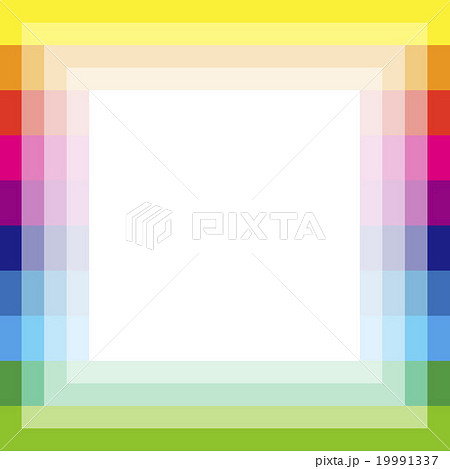 背景素材壁紙 虹色 レインボーカラー カラフル 縞 ストライプ 枠 フレーム 余白 コピースペース のイラスト素材