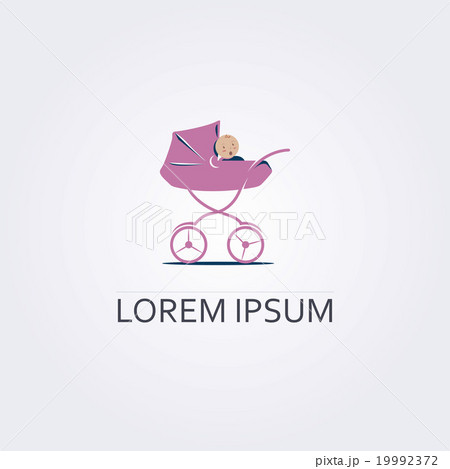 Baby in stroller icon 19992372