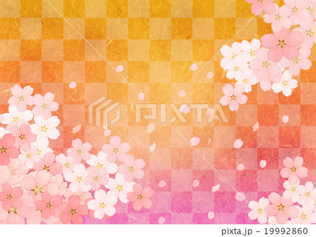 桜のグラデーション背景よこ(市松) 桜のグラデーション背景よこ(市松) 19992860