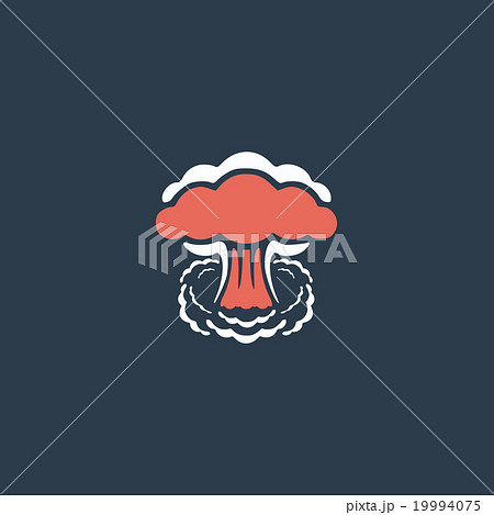 Mushroom cloud, nuclear explosion, silhouette 19994075