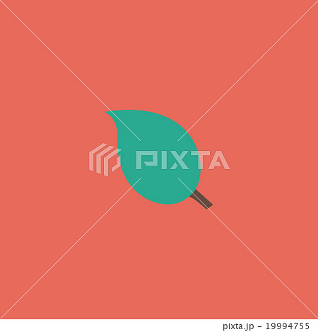 Leaf flat icon 19994755