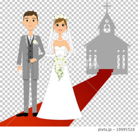Groom and bride wedding ceremony (church and red carpet) 19995528