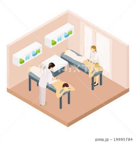 Massage Room Isometric Illustration Massage Room Isometric Illustration 19995784