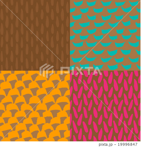 Seamless ink and brush pattern 19996847