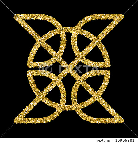 Golden glittering logo template 19996881