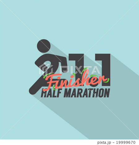 Half Marathon Finisher Typography Design. 19999670