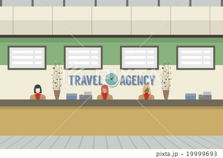 Front Of Travel Agency Counter. Front Of Travel Agency Counter. 19999693