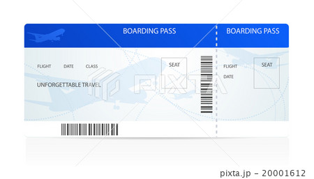 Blue boarding pass ticket, traveler check template 20001612