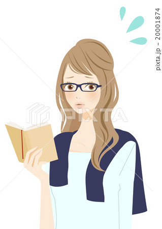 読書中の女性　焦る 20001874