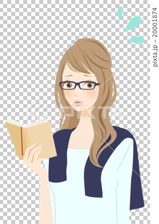 読書中の女性　焦る 20001874