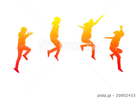 Steps of girl jumping 20002433
