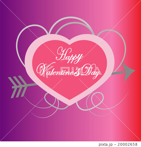 happy valentine's day vector, with heart and arrow 20002658