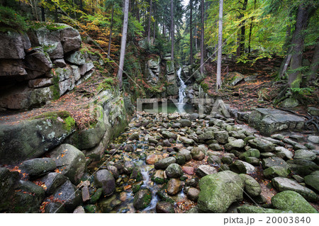 Waterfall in Karkonosze Mountains in Poland 20003840
