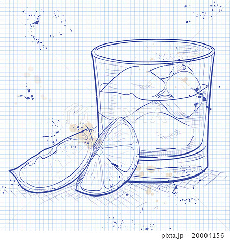 Rusty Nail Cocktail on a notebook page 20004156