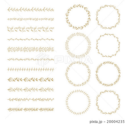 vector brush and laurel wreath set 20004235