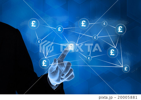 business hand pushing british pound currency business hand pushing british pound currency 20005881