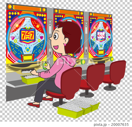 A woman who plays pachinko 20007635