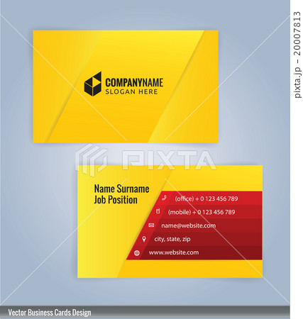 Yellow and red modern business card template Yellow and red modern business card template 20007813