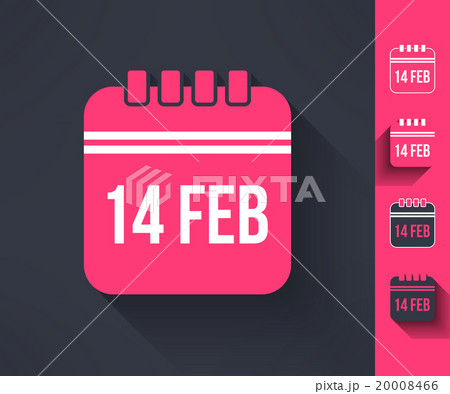 Set of vector valentines calendar reminder symbols 20008466