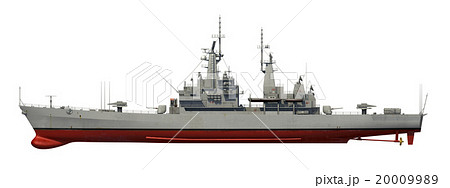 American Modern Warship Over White Background 20009989