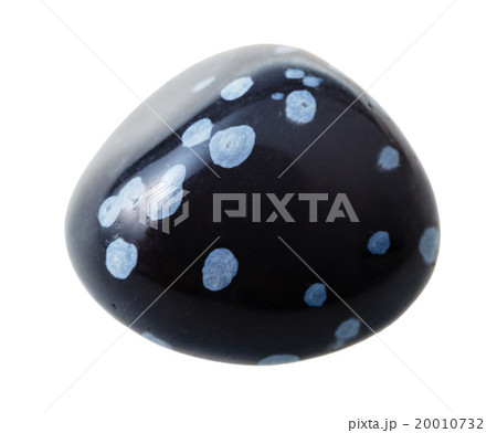 snowflake obsidian gemstone isolated on white 20010732