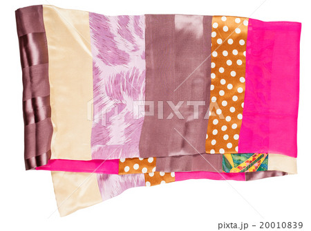 patchwork silk scarf from narrow cloth pieces 20010839