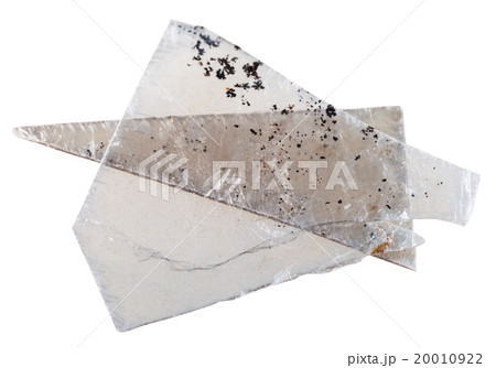 natural mineral Muscovite mica pieces isolated 20010922