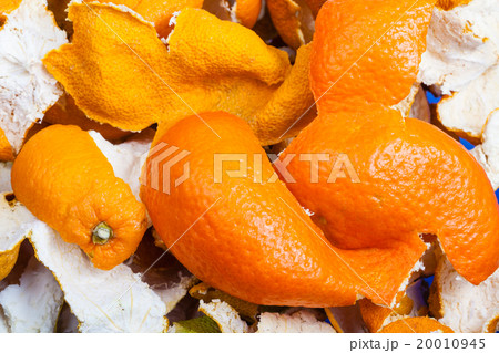 peels of oranges and mandarins close up 20010945