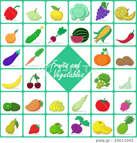 Set of fruits and vegetables Set of fruits and vegetables 20011042