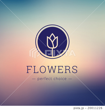 Vector minimalistic flower shop logo.  20011226