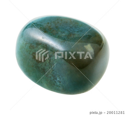 vesuvianite (idocrase) gemstone isolated on white 20011281