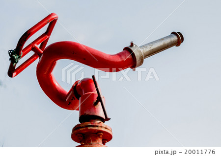 Old high-pressure water nozzle on a fire truck. 20011776