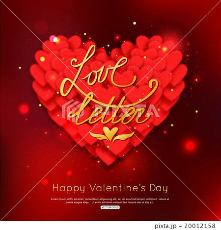 LOVE LETTER - Valentines Day Greeting card. Red 20012158